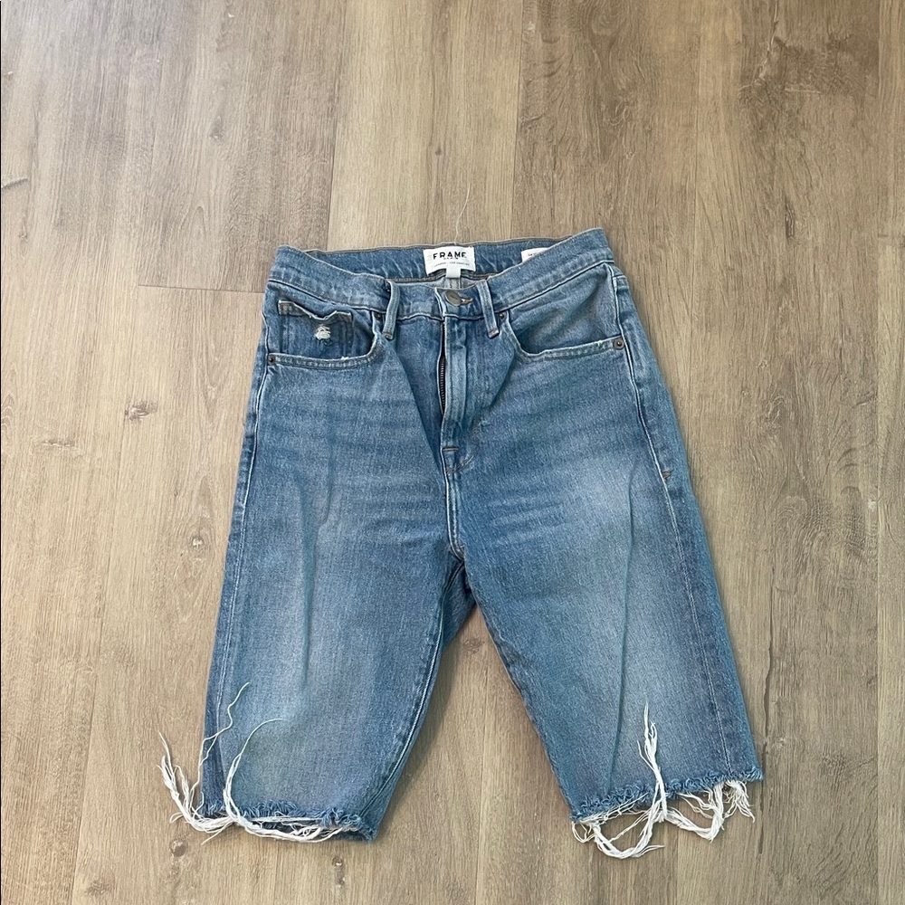 Frame Denim Light Blue Bermuda Shorts